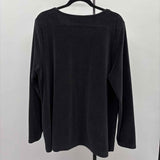 Pure Jill Women's Size XL Black Solid Long Sleeve Shirt