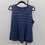 Calia Women's Size XL Navy Stripe Sleeveless Shirt
