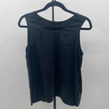 quince Women's Size L Black Solid Sleeveless Shirt