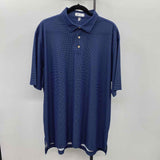 peter millar Men's Size XL Navy dots Short Sleeve Shirt