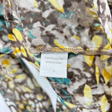 Bobeau Women's Size M Brown Abstract Long Sleeve Shirt