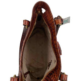 Interior BRAHMIN Pecan Melbourne Brown Croc-Embossed COLLETTE Handled Shoulder Bag Purse