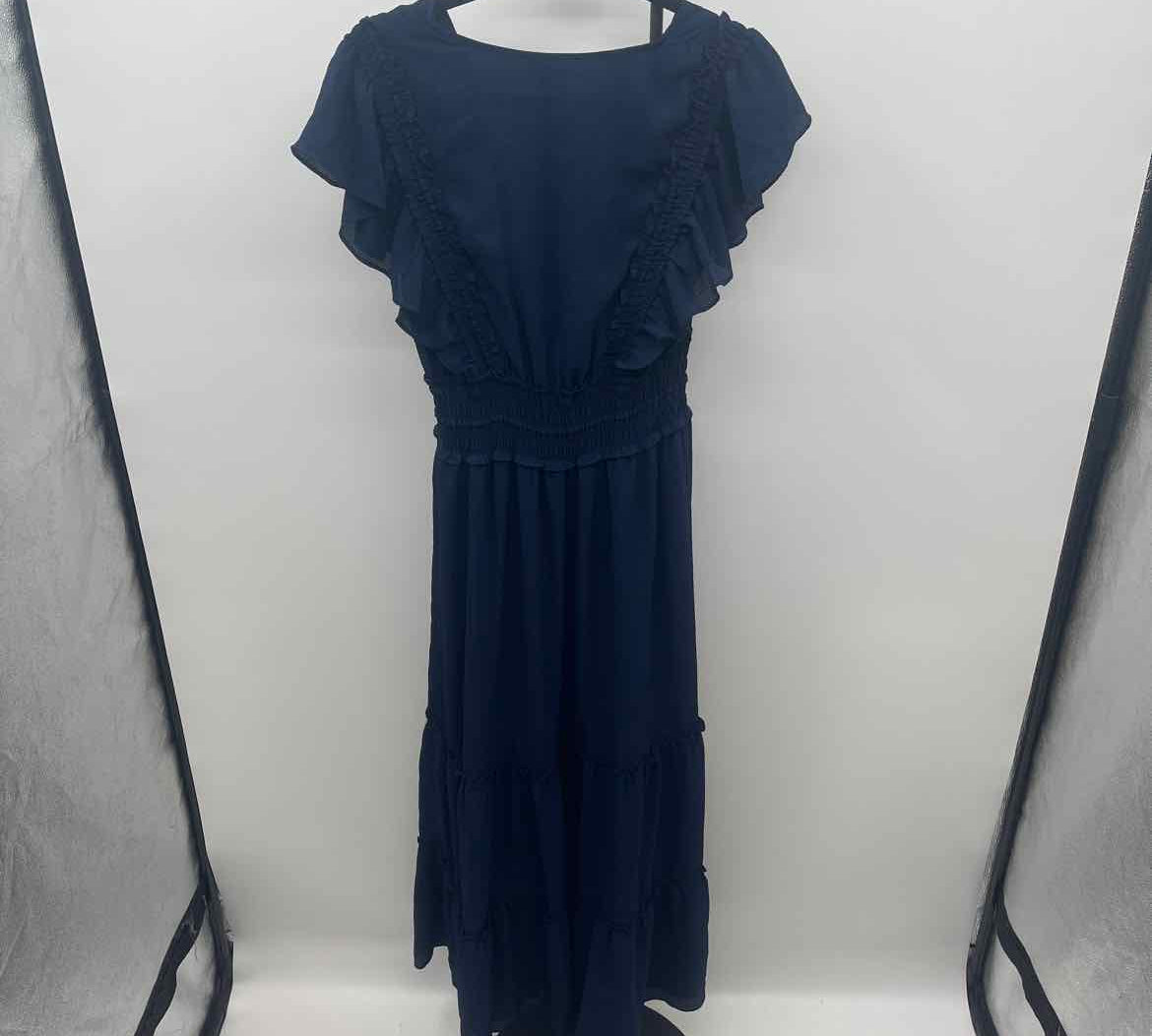 Max Studio Women's Size 14 Navy Textured Dress