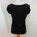 Eileen Fisher Women's Size SP Black Solid Short Sleeve Shirt