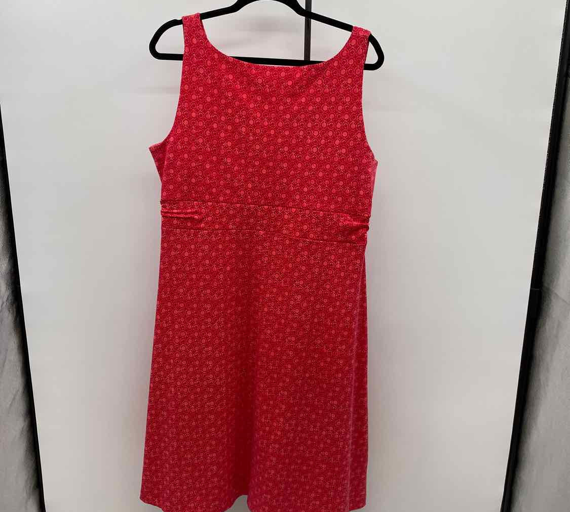 Eddie Bauer Women's Size 16 Red Circles Dress