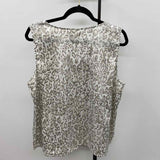 Chico's Women's Size XL Gray Animal Print Sleeveless Shirt
