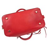 Bottom REBECCA MINKOFF Red Leather MINI M.A.B. Handled Satchel w/Crossbody Strap