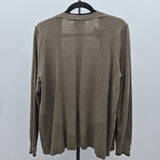 Verve Ami Women's Size L Green Solid Cardigan