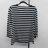 Anne Klein Women's Size S Black Stripe Long Sleeve Shirt