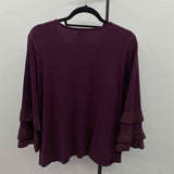 Chico's Women's Size L Wine Solid Sweater