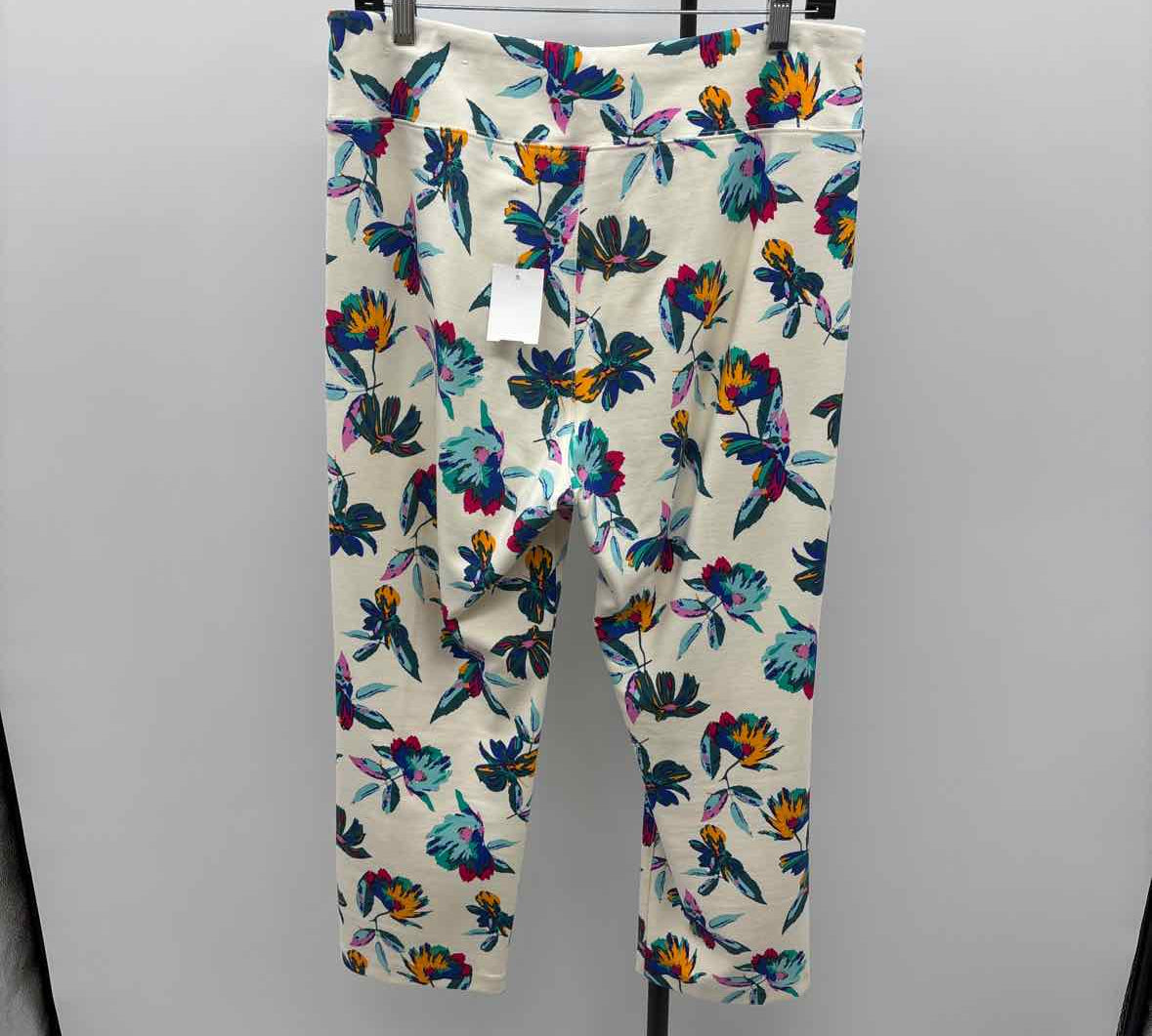 Soft Surroundings Women's Size 10 White Floral Pants