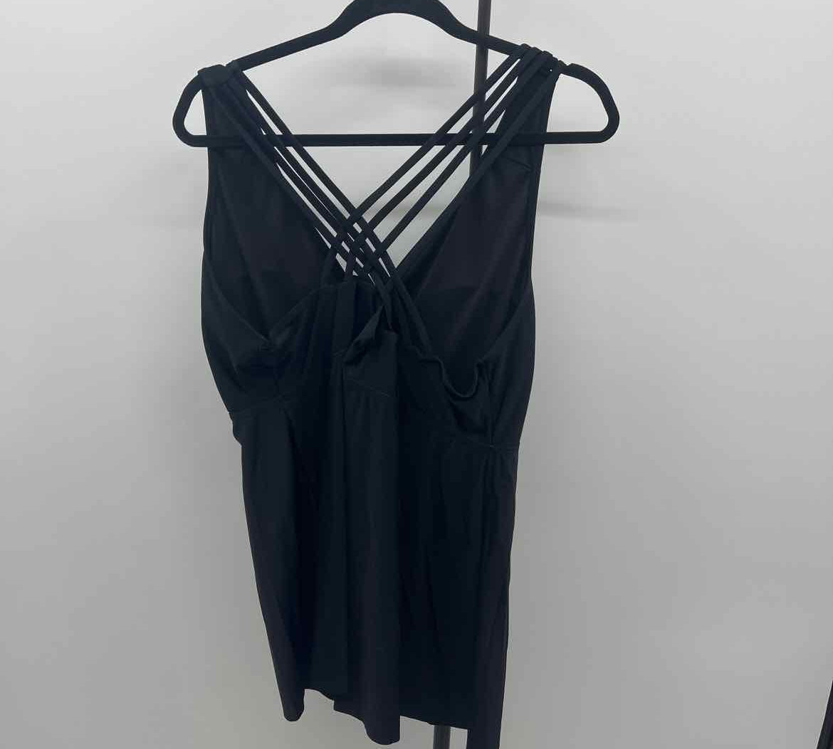 mazu Women's Size 2X Black Solid Swimsuit - 2 Piece