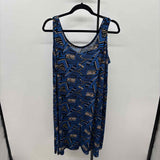 Jostar Women's Size L Blue Abstract Dress