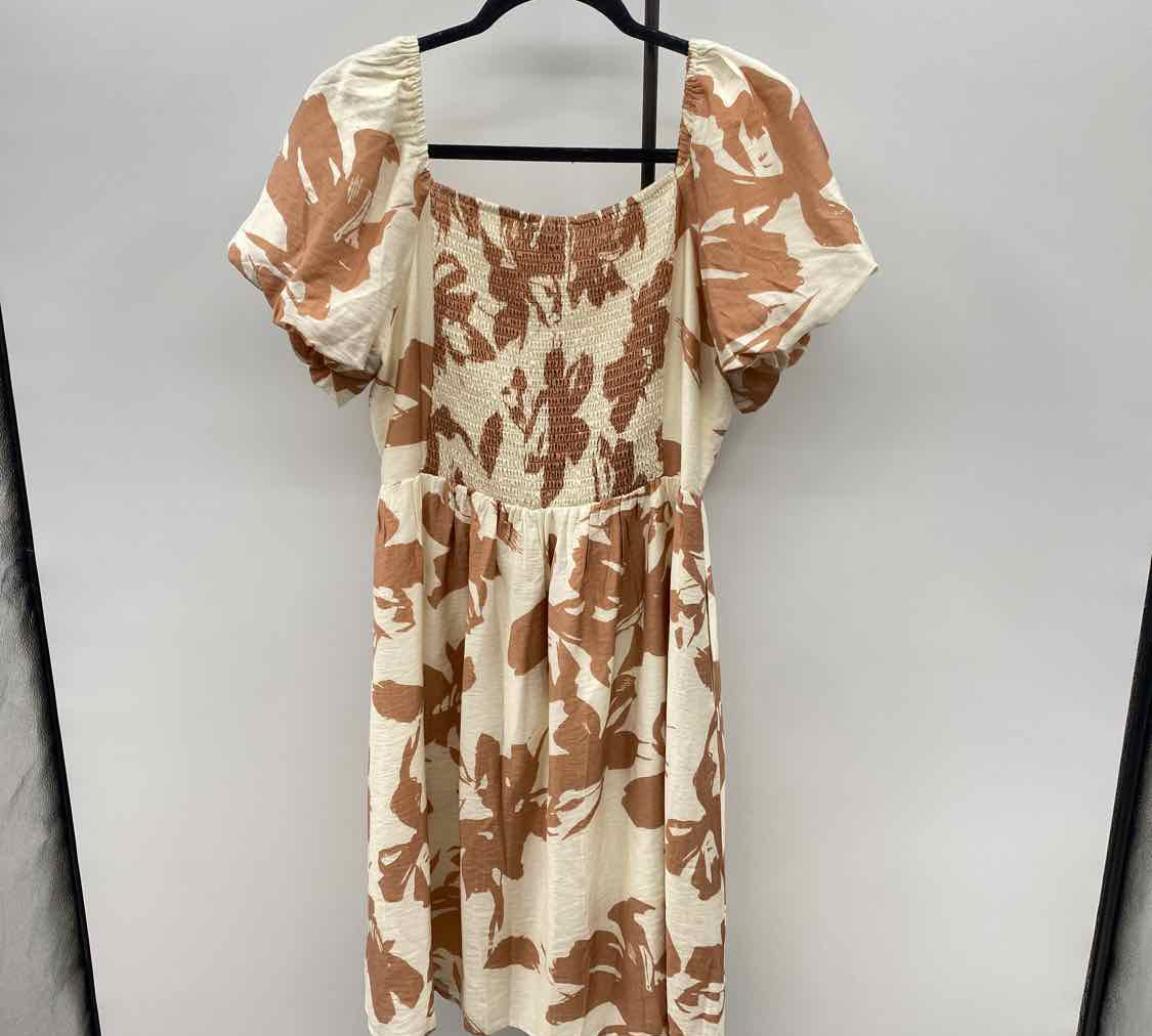 Baltic Born Women's Size 14 Mocha Floral Dress