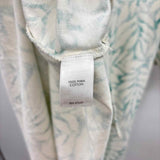 purejill Women's Size XL White Leaves Short Sleeve Shirt