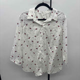 Coldwater Creek Women's Size 1X White Ladybug Long Sleeve Shirt