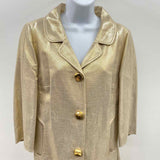 Per Se Women's Size 8 Gold Shimmer Coat