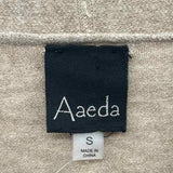 Aaeda Women's Size S Tan Floral Cardigan