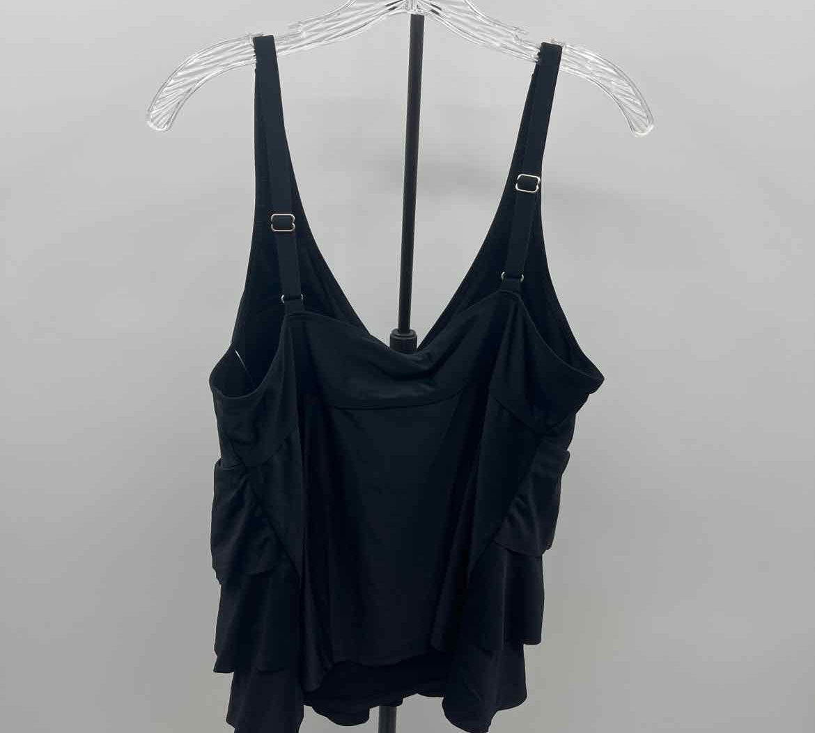 shore club Women's Size 20 Black Solid Swimsuit - Separate