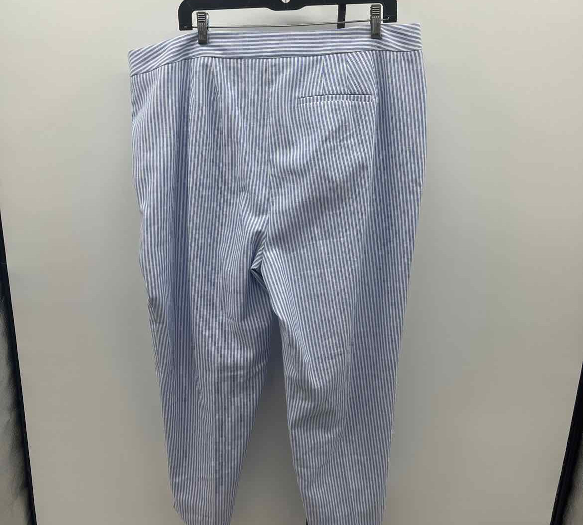 Talbots Women's Size 16W Blue Stripe Pants