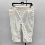 Chico's Women's Size 12 White Solid Capris