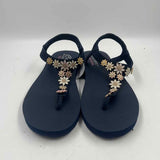 Skechers Women's Shoe Size 10 Navy Floral Sandals