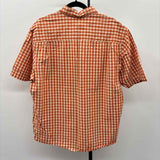 Wolverine Men's Size L Orange Plaid Short Sleeve Shirt