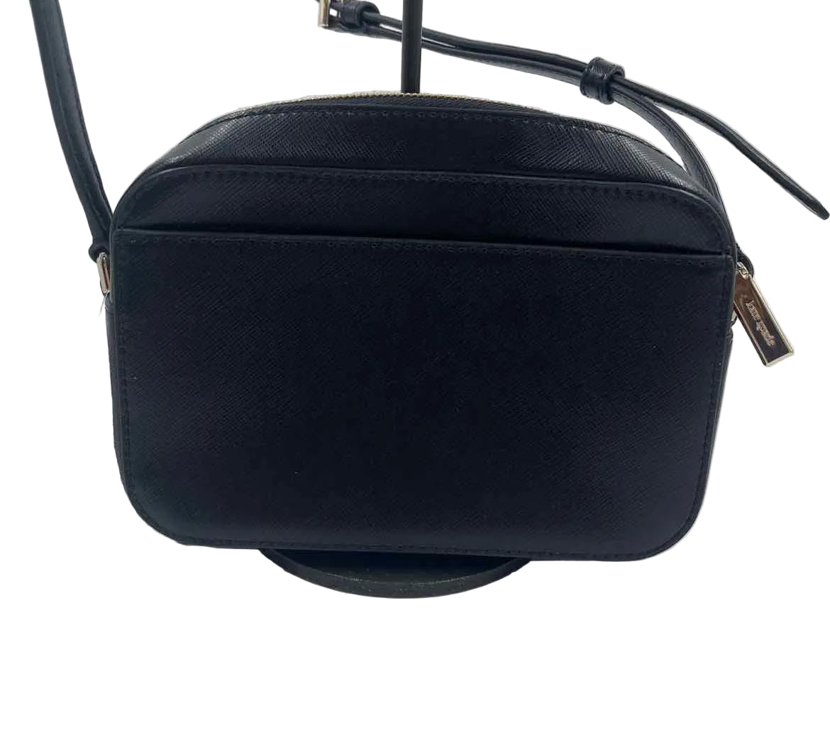 KATE SPADE NY Black Saffiano Leather STACI Mini Camera Bag Crossbody Purse