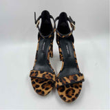 Nine West Women's Shoe Size 8 Tan Animal Print Heels