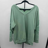 Torrid Women's Size 2X Green Solid Sweatshirt