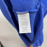 Talbots Women's Size L Blue Solid Short Sleeve Shirt