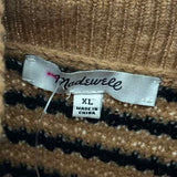 Madewell Junior's Size XL Brown Stripe Sweater