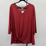 Nygard Women's Size L Rust Solid Long Sleeve Shirt