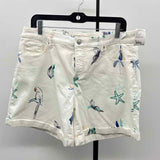 Chico's Women's Size 12 White Multi-Pattern Shorts
