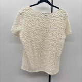 Marc New York Women's Size XL Cream Lace Short Sleeve Shirt