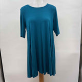 Eileen Fisher Women's Size S Teal Solid Dress