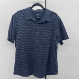 American Eagle Men's Size XL Blue Textured Short Sleeve Shirt
