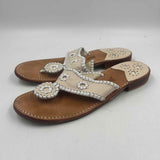 Jack Rogers Women's Shoe Size 8 Ivory Solid Sandals