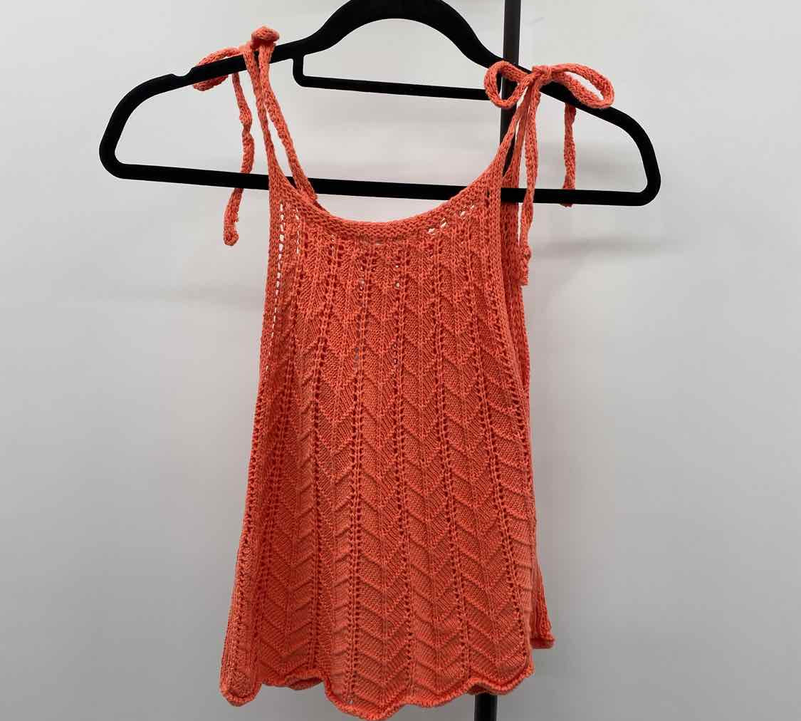 Blu Pepper Women's Size S Orange Crochet Tank