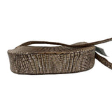 Bottom BRAHMIN Croc-Embossed Brown SHAYNA BISCUIT MELBOURNE Shoulder Bag Purse