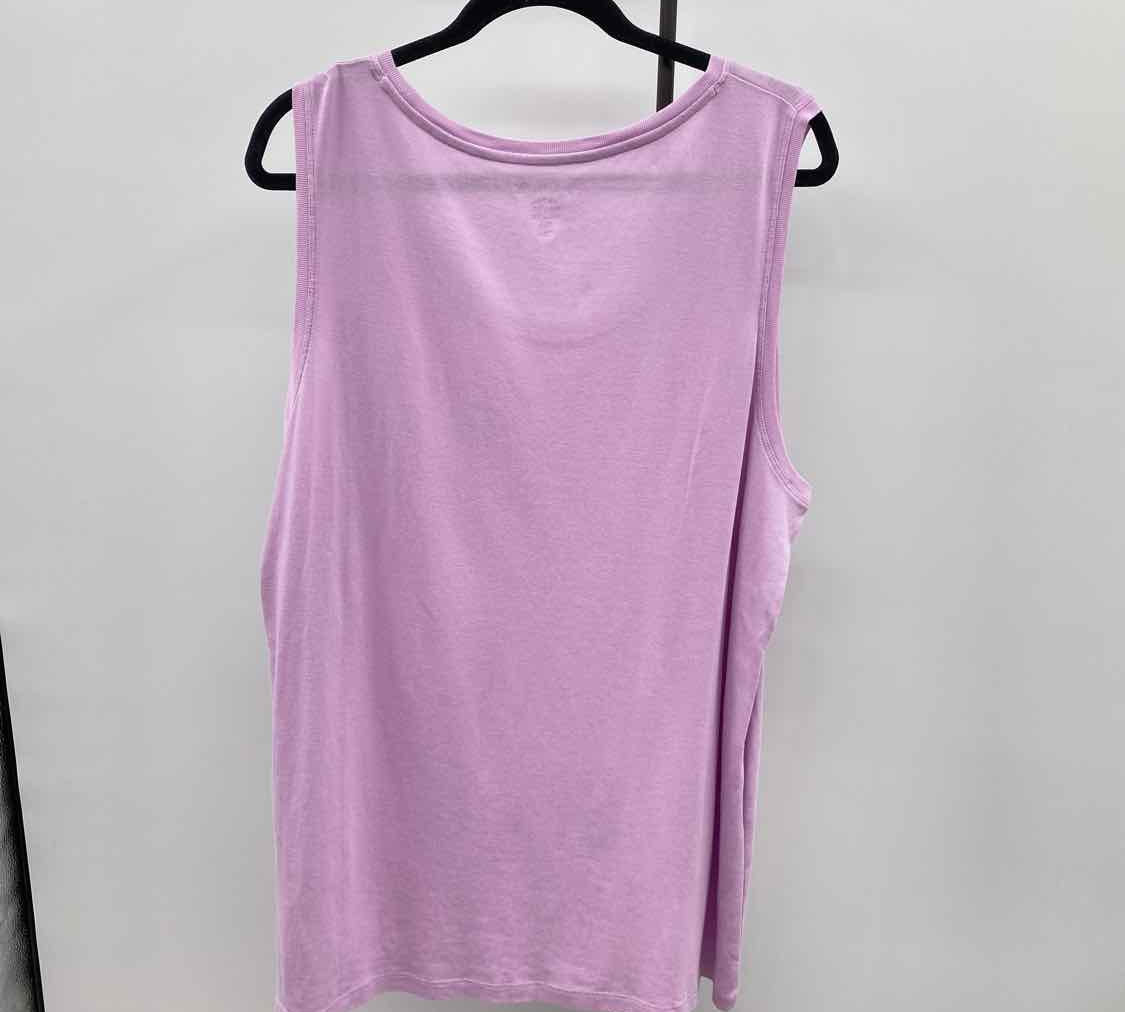 Chico's Women's Size XXL Lavender Solid Sleeveless Shirt