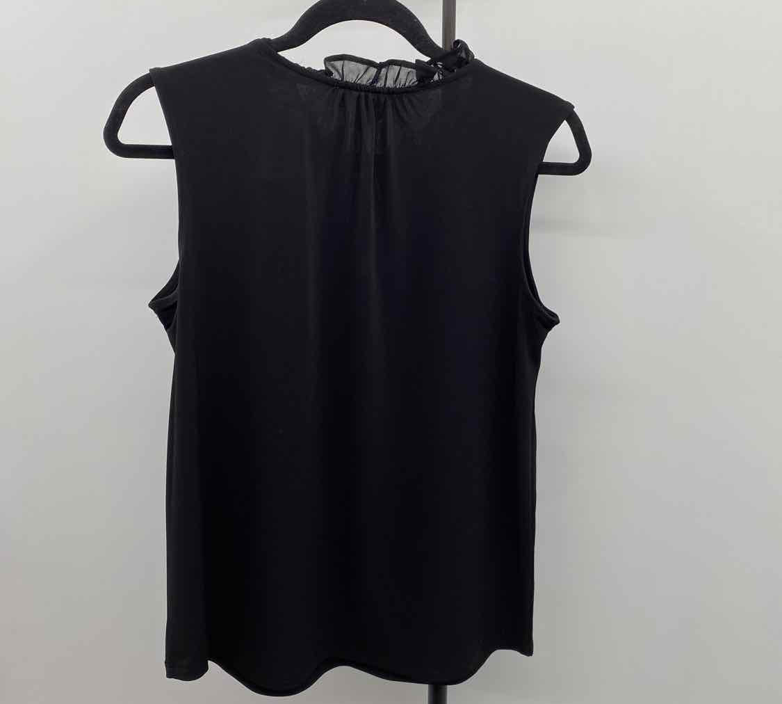 Calvin Klein Women's Size SP Black Solid Sleeveless Shirt
