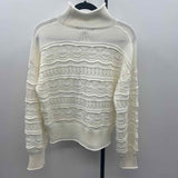 French Connection Women's Size M Ivory Textured Sweater