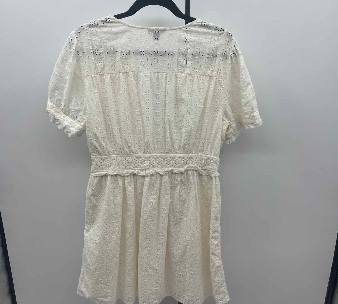 J Crew Women's Size 12 Ivory Eyelet Dress