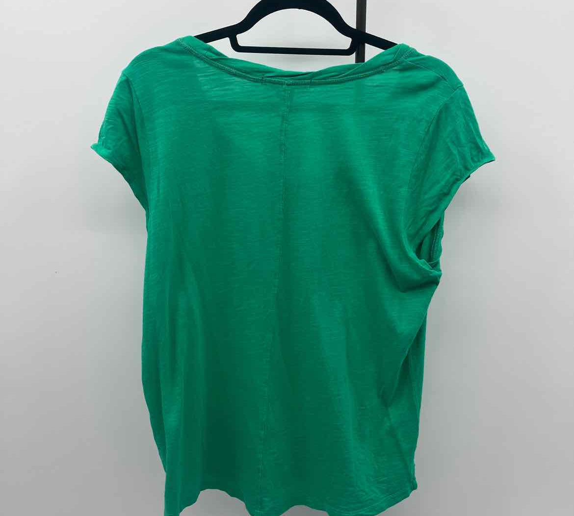 Sanctuary Women's Size XL Green Solid Short Sleeve Shirt