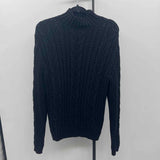 Chaps Women's Size XL Black Cable Knit Sweater