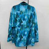 Reel Legends Men's Size XL Turquoise Abstract Long Sleeve Shirt