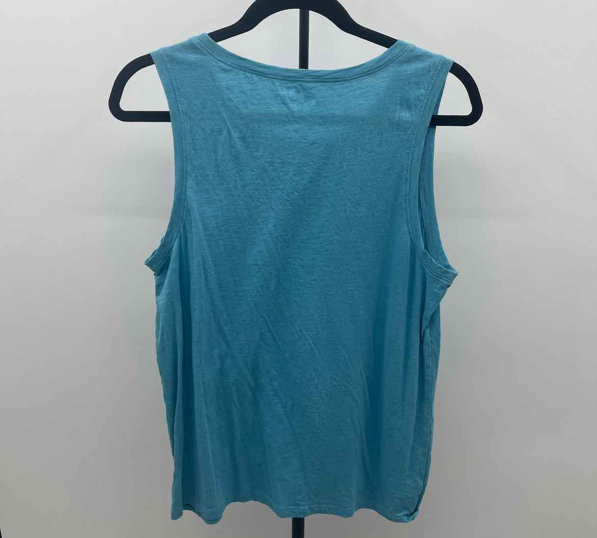 Loft Women's Size L Blue Heathered Sleeveless Shirt