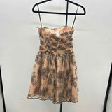 Betsey Johnson Women's Size 4 Blush Floral Gown/Evening Wear