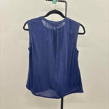Loft Women's Size XS Navy Textured Sleeveless Shirt